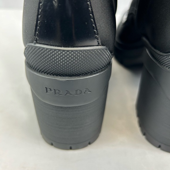 Prada
Brushed Leather and Re-Nylon Laced Booties - Picture 11 of 14